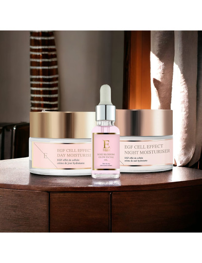 imagem de Hidratante de dia EGF Cell Effect + Hidratante de noite EGF Cell Effect + Óleo facial de flor de rosa 30ml1