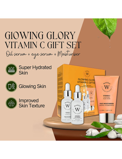 imagem de CONJUNTO DE PRESENTE GlOWING GLORY VITAMIN C (soro de óleo + soro para olhos + hidratante)4