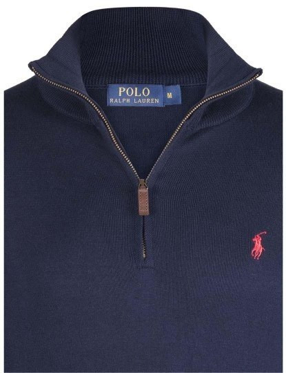 imagem de Pullover Fecho Zip Ralph Lauren Homem Azul Marinho3