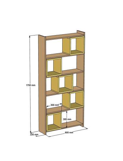 imagem de Estante Box Branco Noz5