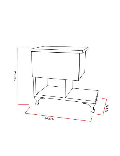 imagem de Mesa Cabeceira Cast Branco10