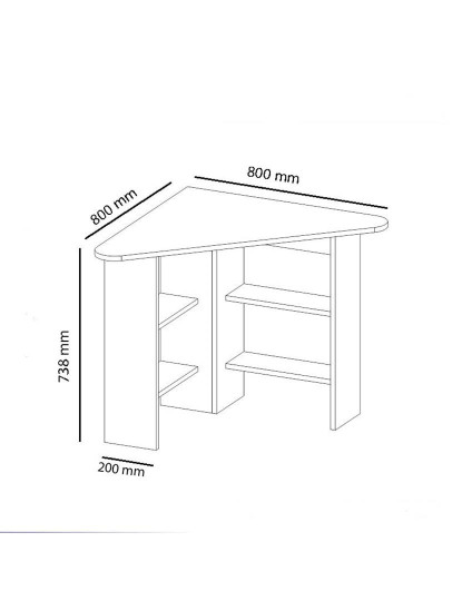 imagem de Mesa de Estudo Corner Antracite4