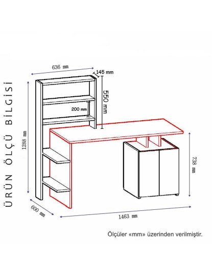 imagem de Mesa de Estudo Melis Nogueira Antracite5