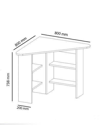 imagem de Mesa de Estudo Corner Nogueira3