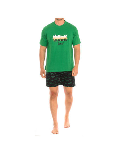 imagem de Pijama de manga curta de Homem Verde1