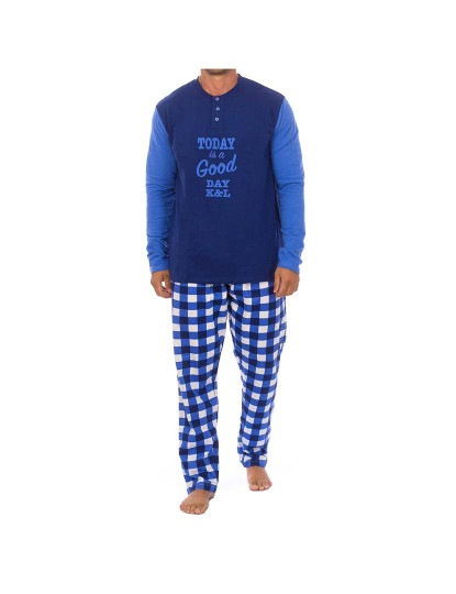 imagem de Pijama M. Comprida Homem Today Azul1