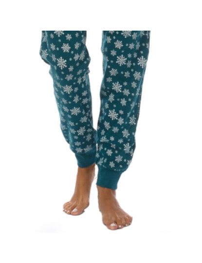 imagem de Pijama de Inverno Senhora Hello Cold Cinza - Verde Estampado4