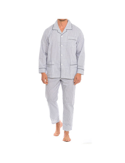 imagem de Pijama Manga Comprida Homem Branco Navy2