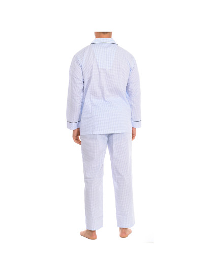 imagem de Pijama Manga Comprida Homem Branco e Azul4