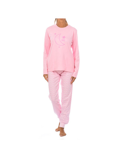 imagem de Pijama de Inverno Senhora Stars & Moon Rosa - Estampado1