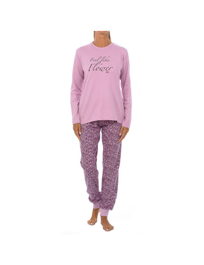 imagem de Pijama de Inverno Senhora Feel Like Malva - Estampado1