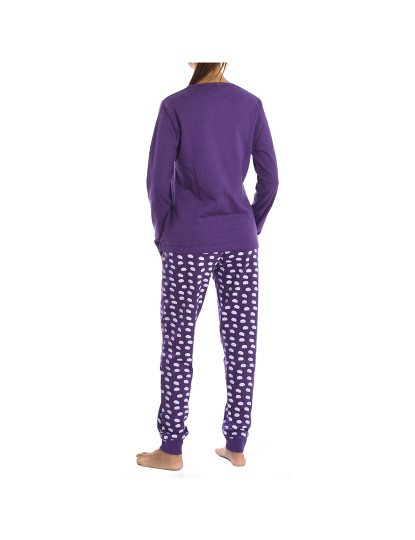 imagem de Pijama Manga Comprida Senhora Violeta e Branco3