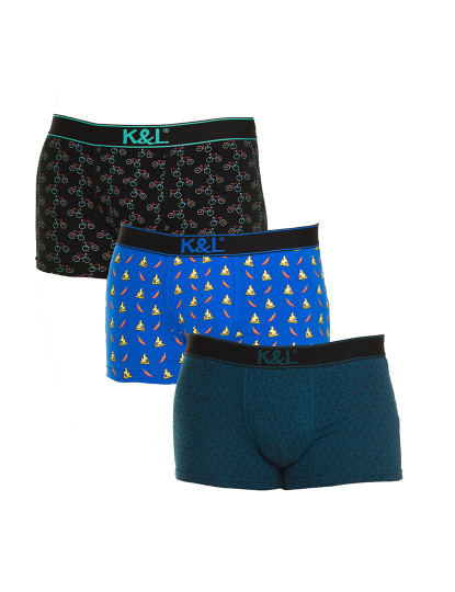 imagem de Pack 3 Funny Boxers Homem Verde E Azul E Preto3