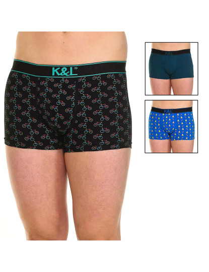 imagem de Pack 3 Funny Boxers Homem Verde E Azul E Preto2