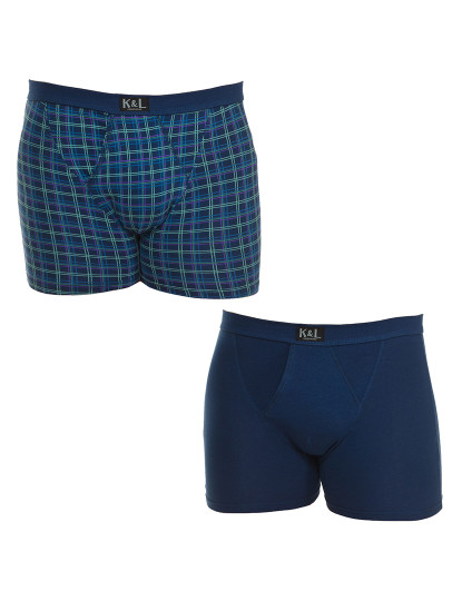 imagem de Pack-2 Basic Open Boxers Homem Riscas Verdes Azul 2