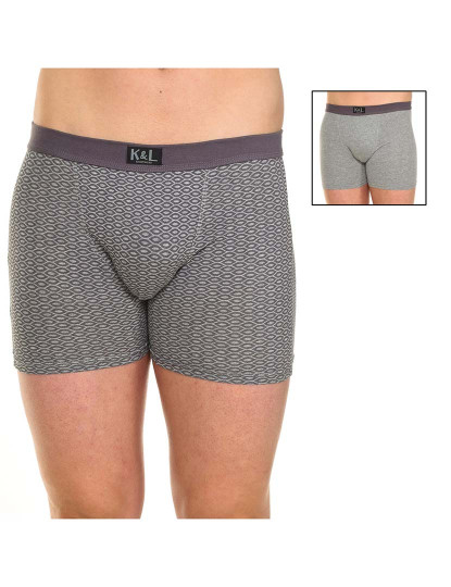 imagem de Pack-2 Basic Boxers Homem Padrão Cinza 2