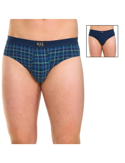 imagem de Pack-2 Basic Open Briefs Homem Riscas Verdes Azul 5