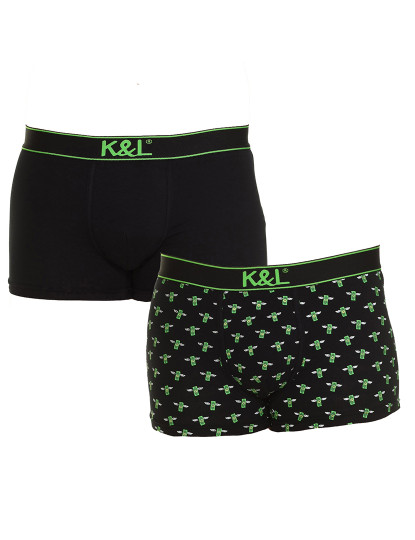 imagem de Pack 2 Funny Boxers Homem Preto Estampado2