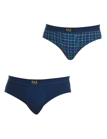 imagem de Pack-2 Basic Briefs Homem Riscas Verdes Azul 1