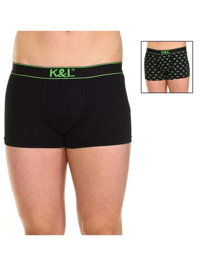 imagem de Pack 2 Funny Boxers Homem Preto Estampado3