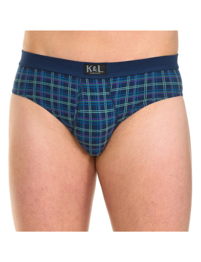 imagem de Pack-2 Basic Open Briefs Homem Riscas Verdes Azul 3