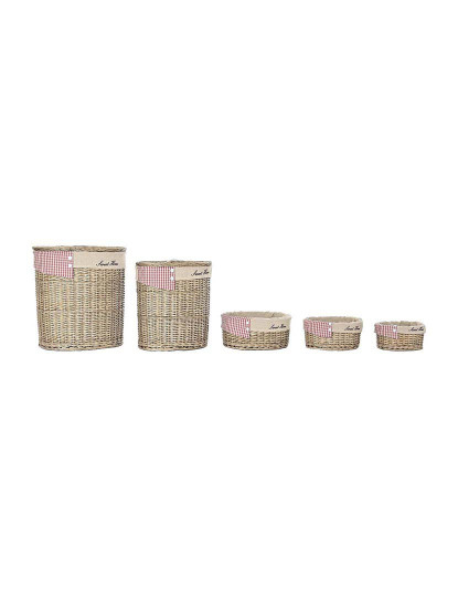 imagem de Conjunto de Cestos Home Decor Natural Poliéster vime 5 Peças5