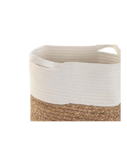 imagem de Cesta Decorativa Algodão Branco Fibra natural3