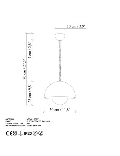 imagem de Candeeiro Teto Kure 2676 - Mint Mint8