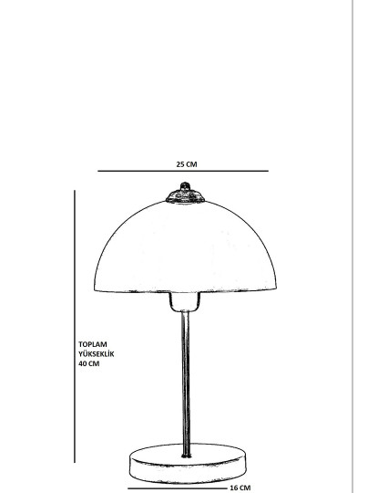 imagem de Candeeiro Mesa Lungo Eskitme Ufo Ba?l?kl? Masa Lambas? Gold4