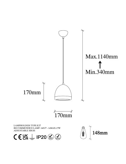 imagem de Candeeiro Teto Mugo - 10655 Anthracite Gold7