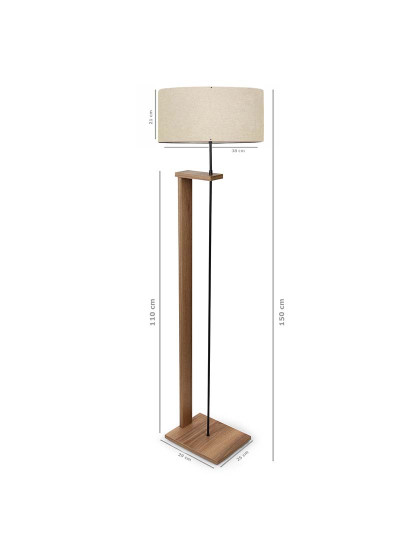 imagem de Candeeiro Chão Madeira AYD-2825 Beige Wooden2