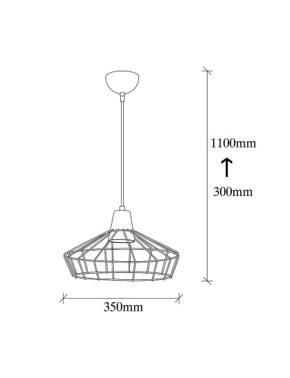 imagem de Candeeiro Teto Wire - 2255 Black3