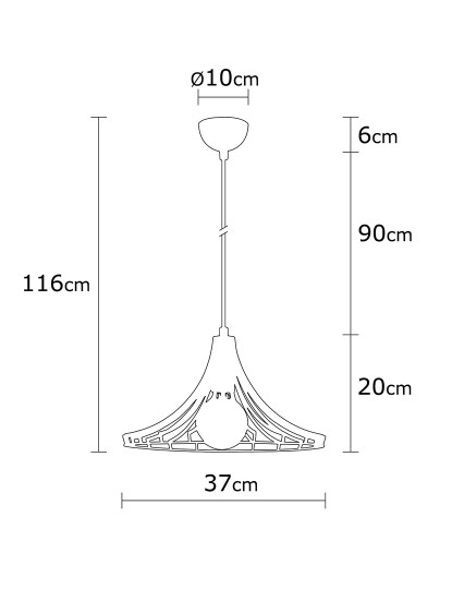 imagem de Candeeiro Teto Mezopotamya - N-1273 Black9