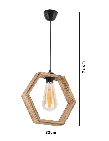 imagem de Candeeiro Teto Hexagon Natural Natural5