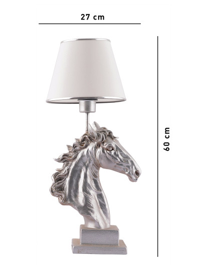 imagem de Candeeiro Mesa Horse - White, Silver White Silver6