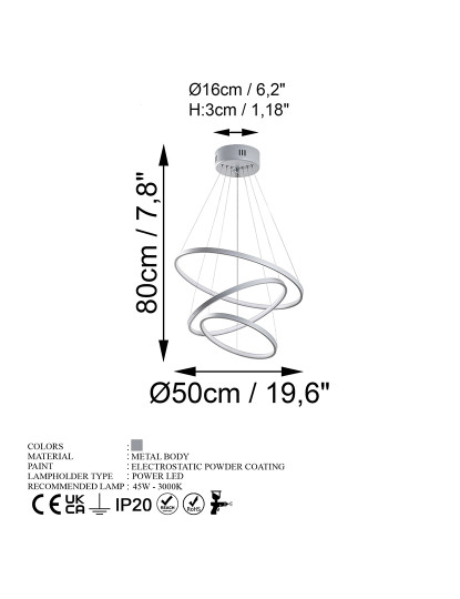 imagem de Candeeiro Teto Simit - 13699 Grey9