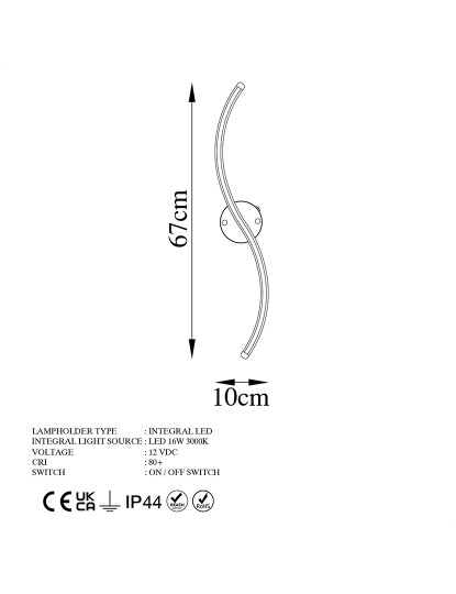 imagem de Candeeiro Parede Y?lan - 13280 Gold8