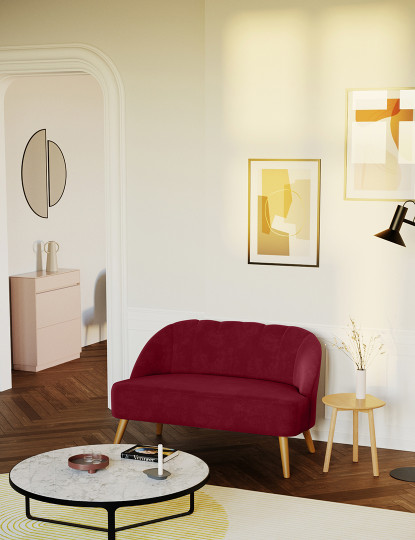 imagem de Sofá Canapé Alienor Bordeaux8