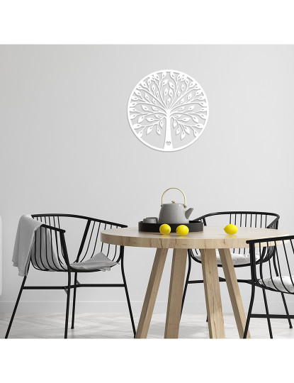 imagem de Decoração Parede Madeira Àrvore Felicidade Branca4