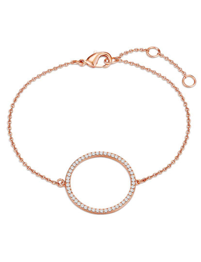 imagem de Pulseira com Cristais Swarovski Dourado Rosa 1