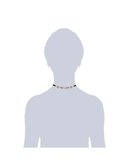 imagem de Colar com Cristais Swarovski Dourado Rosa 3