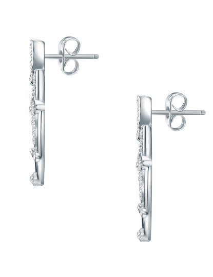 imagem de Brincos Gota Prata Cristais Swarovski® Vidro Branco Azul Claro2