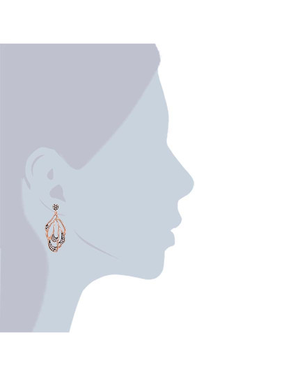 imagem de Brincos metal com Cristais Swarovski Rosa Dourado3