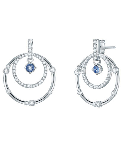 imagem de Brincos Gota Prata Cristais Swarovski® Vidro Branco Azul Claro1