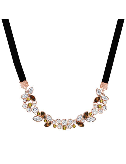 imagem de Colar com Cristais Swarovski Dourado Rosa 1