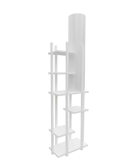 imagem de Candeeiro Chão Madeira Vogue Branco3
