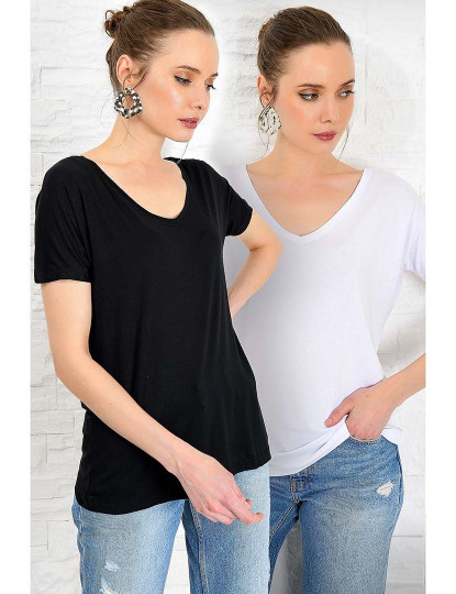 imagem de Conjunto 2 T-Shirts Senhora Preto e Branco1