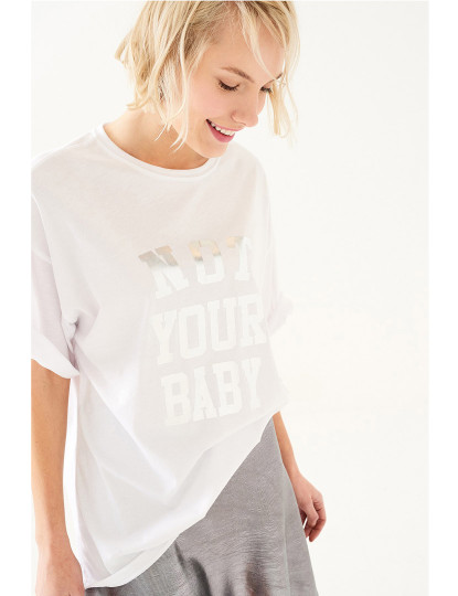 imagem de T-Shirt Shot Lettering Prata Branca Ref 1214