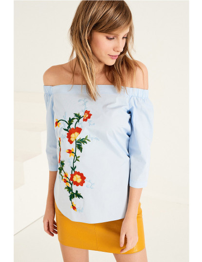 imagem de Blusa Bordada Azul Ref 1331