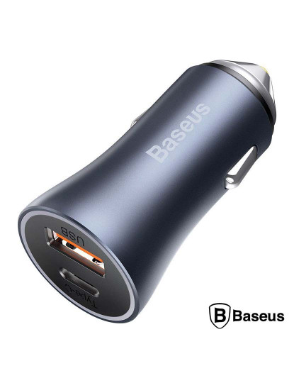 imagem de Adaptador Isqueiro USB-A PD 3.0 / USB-C 40W BASEUS          1